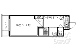 マインズ・コム四条大宮 1Kの間取図画像