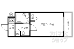 ジョイフル御池 1Kの間取図画像