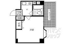トーカン五条烏丸キャステール 1Kの間取図画像