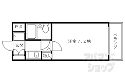 デ・リード堀川御池 1Kの間取図画像