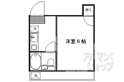 フロンティア西森ビル 1Kの間取図画像