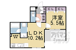 ヴァンベール御苑前 1LDKの間取図画像