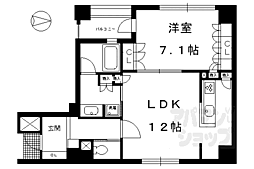 リーガル京都烏丸通り 1LDKの間取図画像