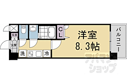 SOLTERRACE京都西大路郁 1Kの間取図画像