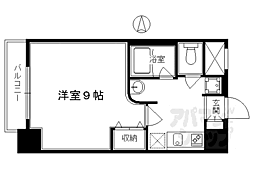 サンジョルノ室町 1Kの間取図画像