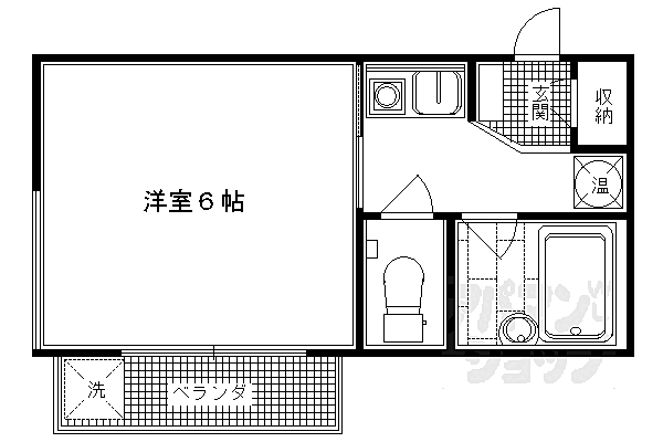 鳴滝グリーンハイツ 110｜京都府京都市右京区鳴滝音戸山町(賃貸マンション1K・1階・18.00㎡)の写真 その2