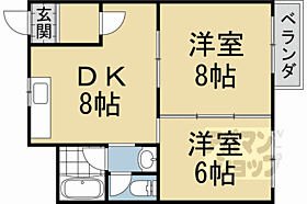 京都府京都市西京区御陵北山町（賃貸マンション2LDK・2階・44.83㎡） その2