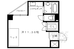 ジョインジェミニビル 1Kの間取図画像