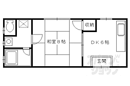 アネックス大竹 3階1DKの間取り