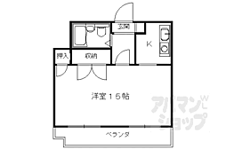 メゾンドゥペッシュ 1Kの間取図画像