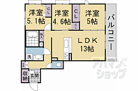 シャーメゾングラン西京極 201 ｜ 京都府京都市右京区西京極郡醍醐田町（賃貸マンション3LDK・2階・67.85㎡） その2