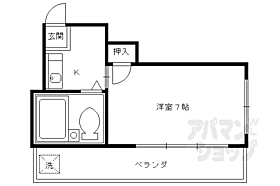 パストラルヤベ 202 ｜ 京都府京都市右京区常盤馬塚町（賃貸マンション1K・2階・20.53㎡） その2