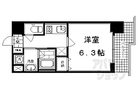 京都府京都市下京区岩上通高辻下る吉文字町（賃貸マンション1K・5階・22.68㎡） その2