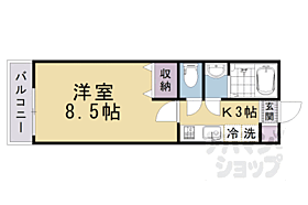 フラッティ葛野大路七条 301 ｜ 京都府京都市右京区西京極中町（賃貸マンション1K・3階・23.38㎡） その2