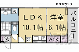 ソーニョ西京極 303 3階1LDKの間取り