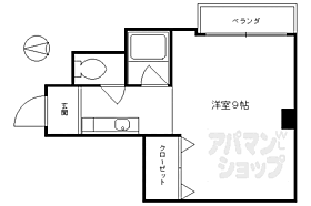 京都府京都市中京区室町通六角下ル鯉山町（賃貸マンション1K・5階・24.50㎡） その2