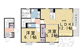 京都府京都市中京区高倉通夷川上る福屋町（賃貸アパート2LDK・2階・62.37㎡） その2