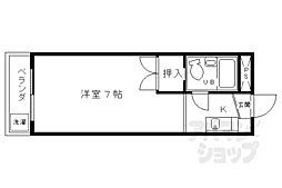シラトンハイツ山口 502 5階1Kの間取り