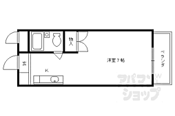アークハイツ嵯峨嵐山 4階1Kの間取り