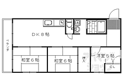 シャトー嵐望 3DKの間取図画像