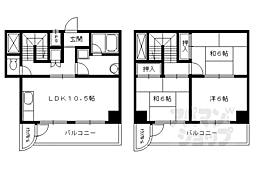 常盤マンション 3LDKの間取図画像