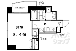 JR東海道・山陽本線 京都駅 徒歩17分の賃貸マンション 7階1Kの間取り