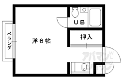 ハイツ外波山 1Kの間取図画像