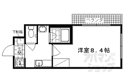 エクセレンス・龍安寺 4階1Kの間取り