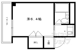 フラット6 1Kの間取図画像