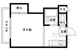 ユウハイツ 1Kの間取図画像