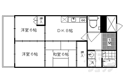 シャトー嵐望 3DKの間取図画像
