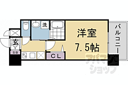 ベラジオ雅び京都西院II 1Kの間取図画像