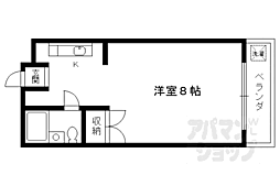 シャルムかたびら 1Kの間取図画像