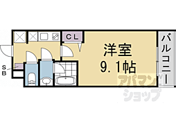 La Fite kyoto OIKE WEST 1Kの間取図画像