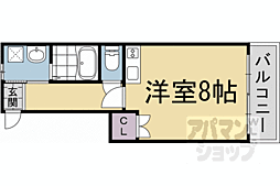 コーポヒロ ワンルームの間取図画像