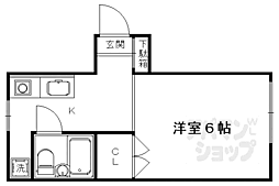 杉本アパート 1Kの間取図画像