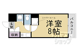 ジョイテル西院 1Kの間取図画像