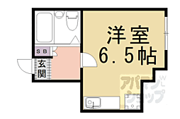 ルピエ四条 ワンルームの間取図画像