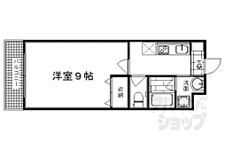 メイプルリーフ嵯峨野 1Kの間取図画像