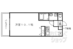アクアプレイス京都西院 1Kの間取図画像