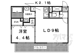 ハルチェルーナ二条 1LDKの間取図画像