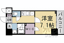ベラジオ雅び烏丸十条2 1Kの間取図画像