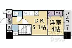 ベラジオ雅び烏丸十条2 1DKの間取図画像