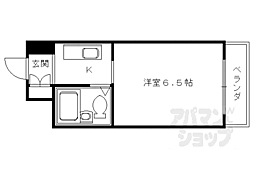 朝日プラザ三条口 1Kの間取図画像