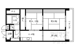 コーポエル 3Kの間取図画像