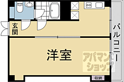 ロイヤルコート嵯峨 1DKの間取図画像