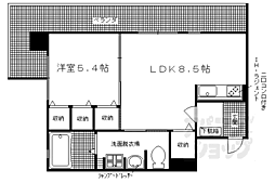 アテナリー右京 1LDKの間取図画像