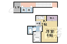 スペース東野 1Kの間取図画像