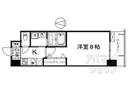 カスタリア京都西大路 1Kの間取図画像