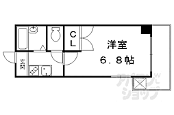 ウィングテラス篠原 1Kの間取図画像